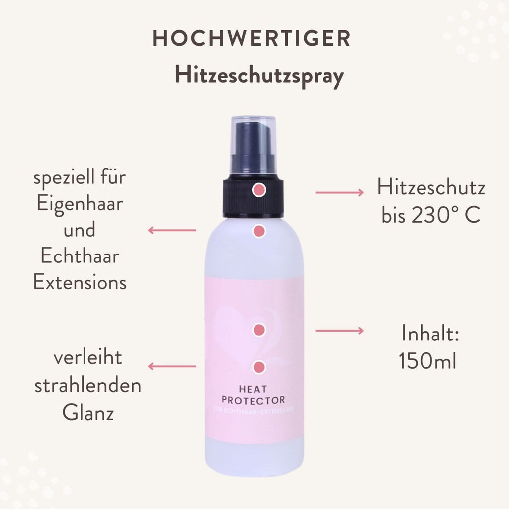 Hitzeschutzspray für Extensions aus Echthaar - Hair2Heart