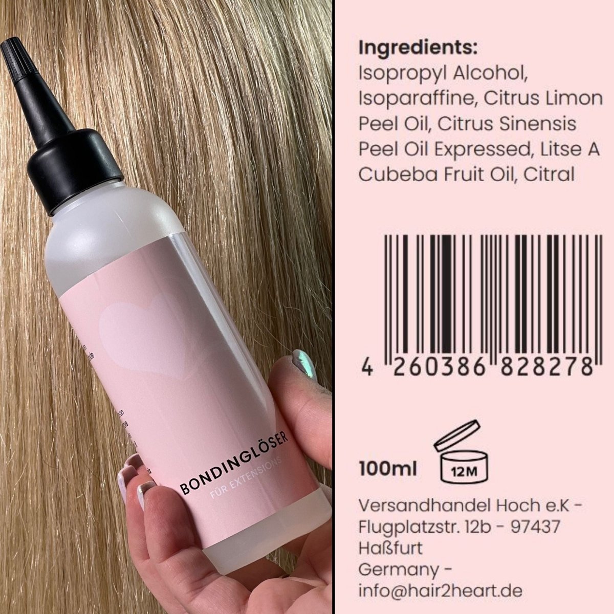 großes Bonding Remover-Set für Bonding Extensions aus Echthaar - Hair2Heart
