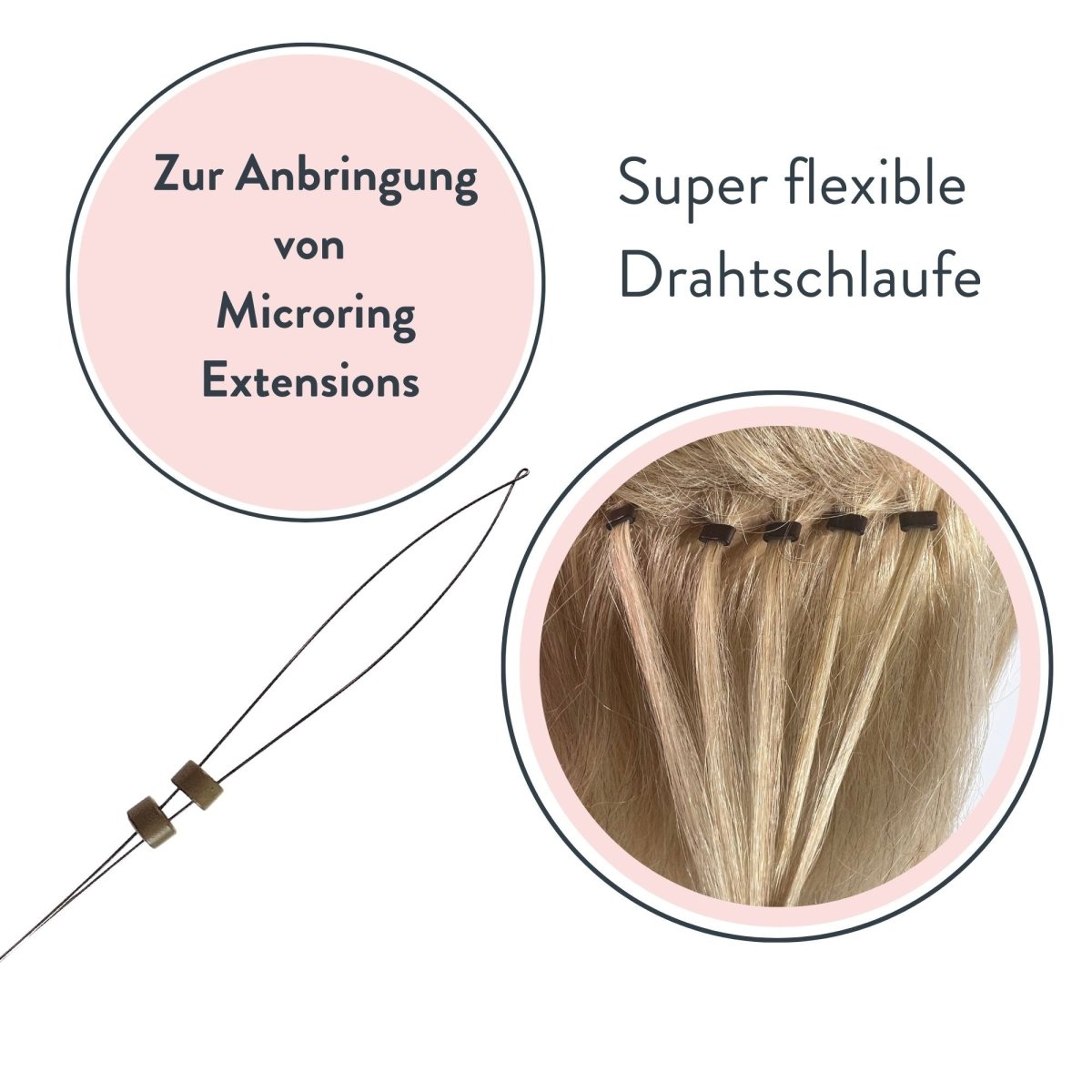 Microring Haarverlängerung Set für Microring Extensions aus Echthaar - Hair2Heart