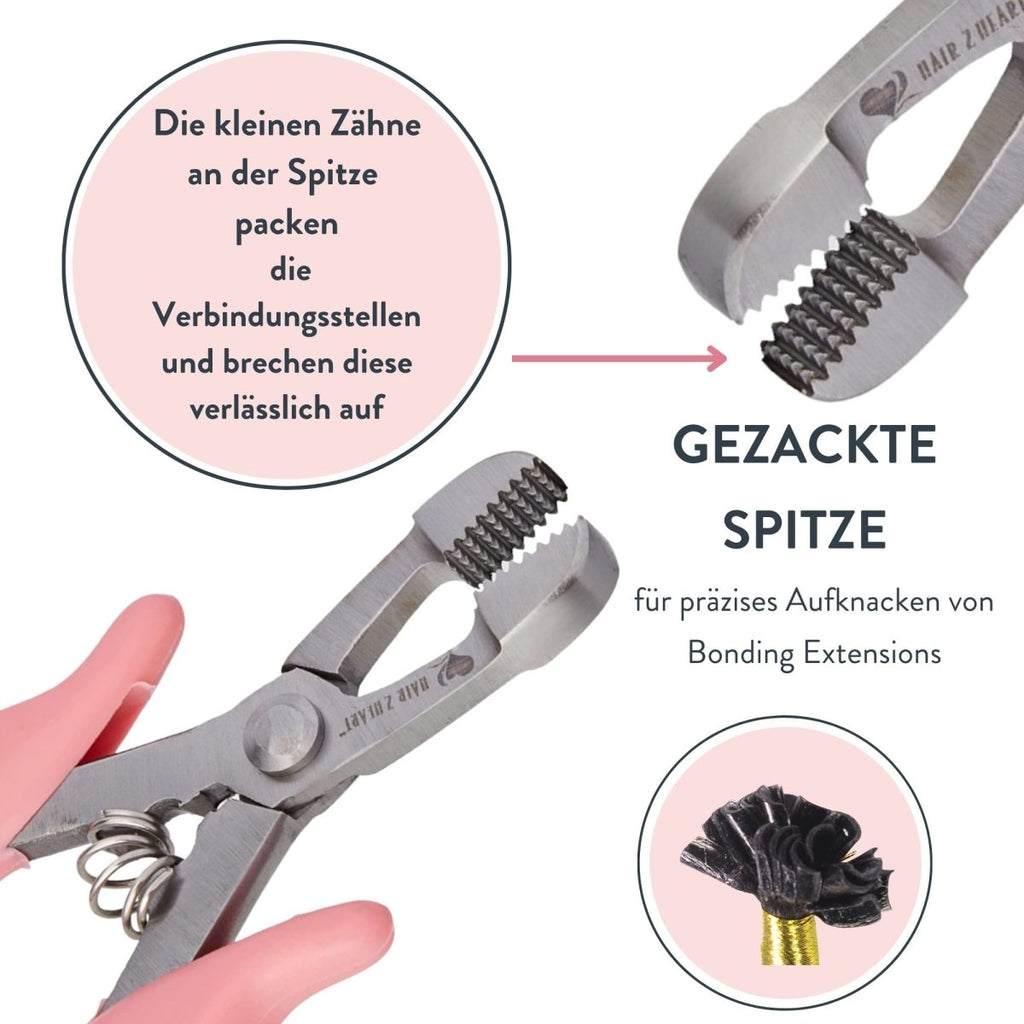 großes Bonding Remover-Set für Bonding Extensions aus Echthaar - Hair2Heart