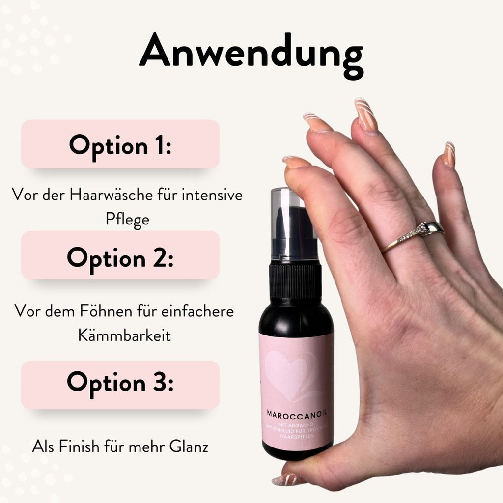 Spitzenfluid mit Arganöl für Echthaar Extensions - Hair2Heart