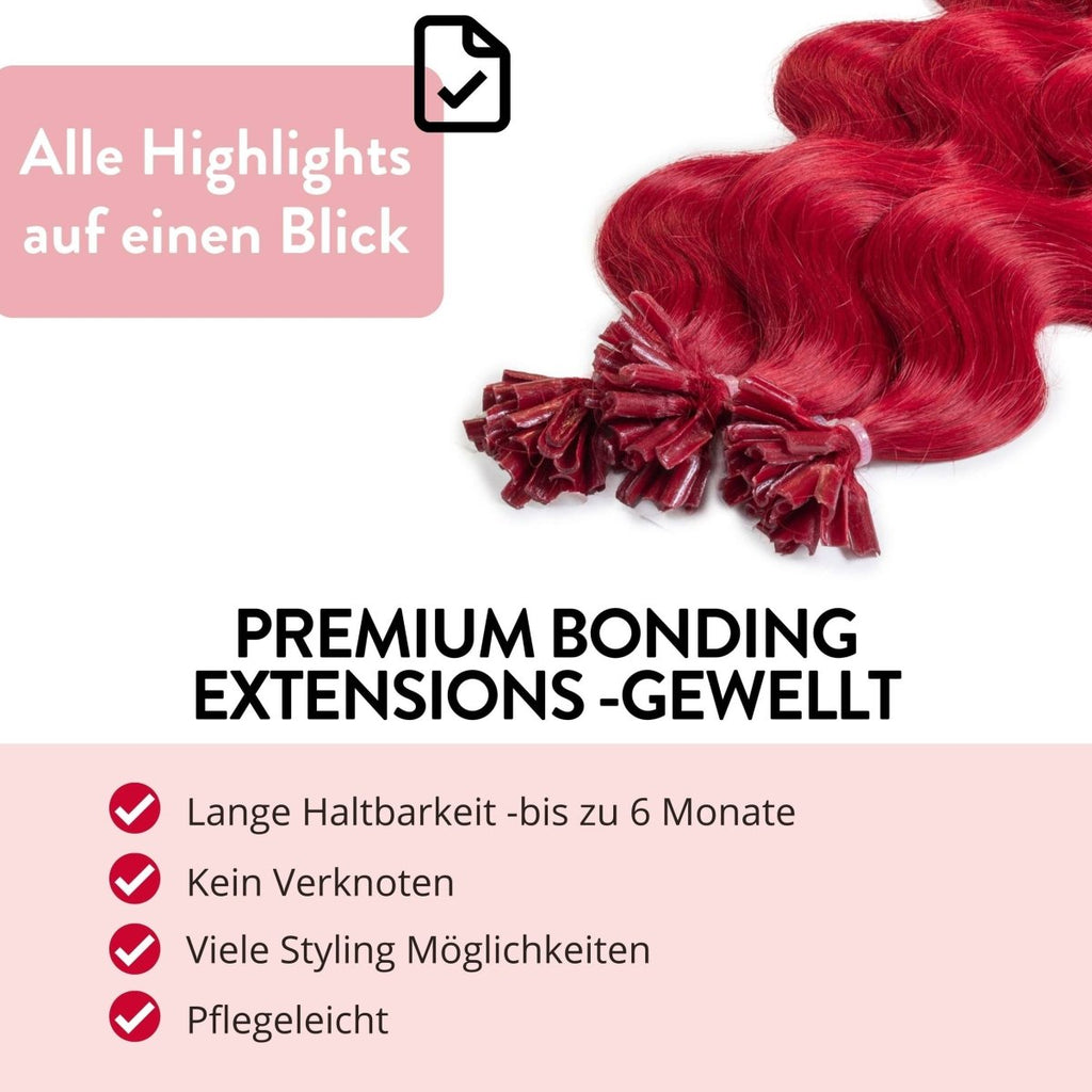 Premium Bondings gewellt - Hair2Heart Echthaar