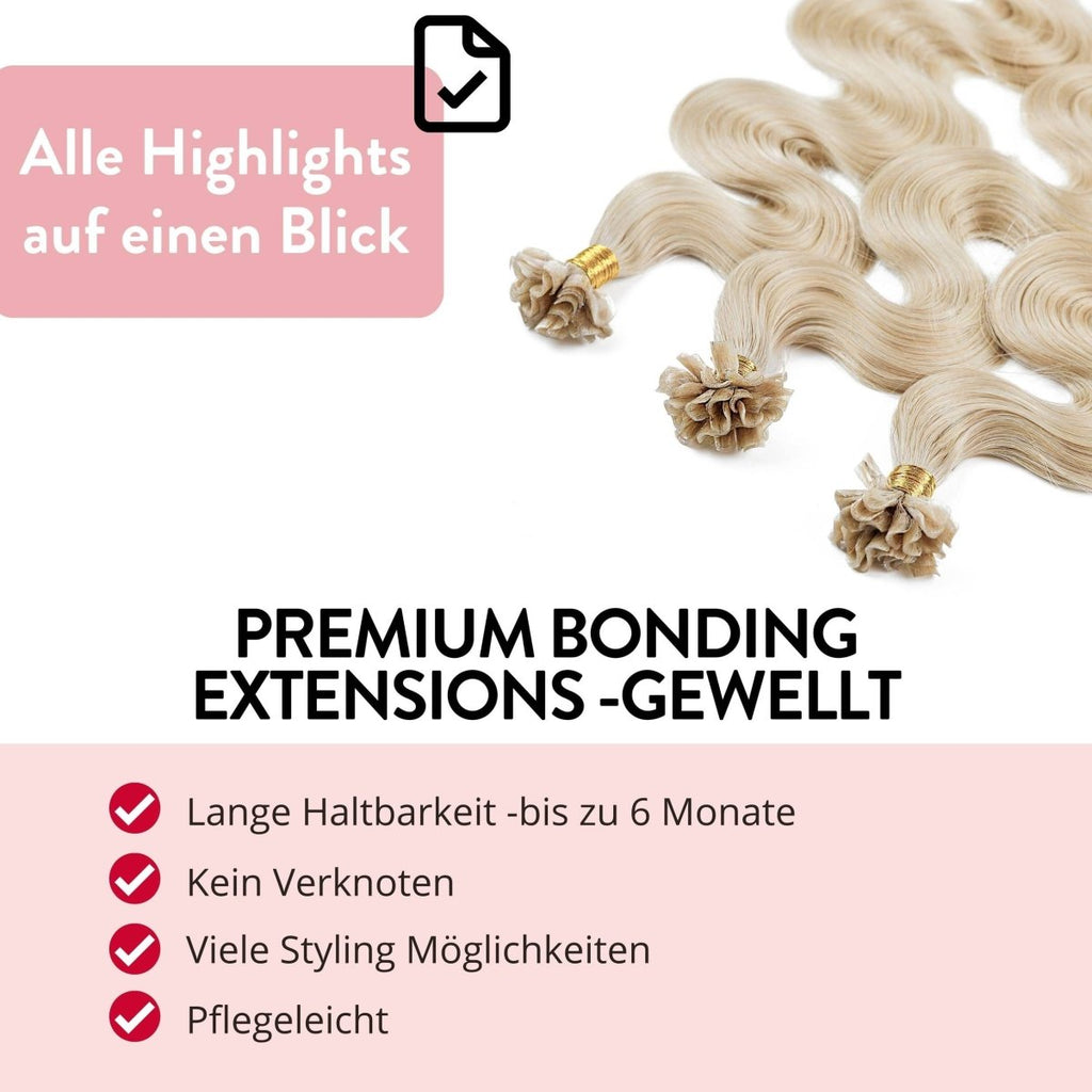 Premium Bondings gewellt - Hair2Heart Echthaar