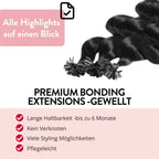Premium Bondings gewellt - Hair2Heart Echthaar