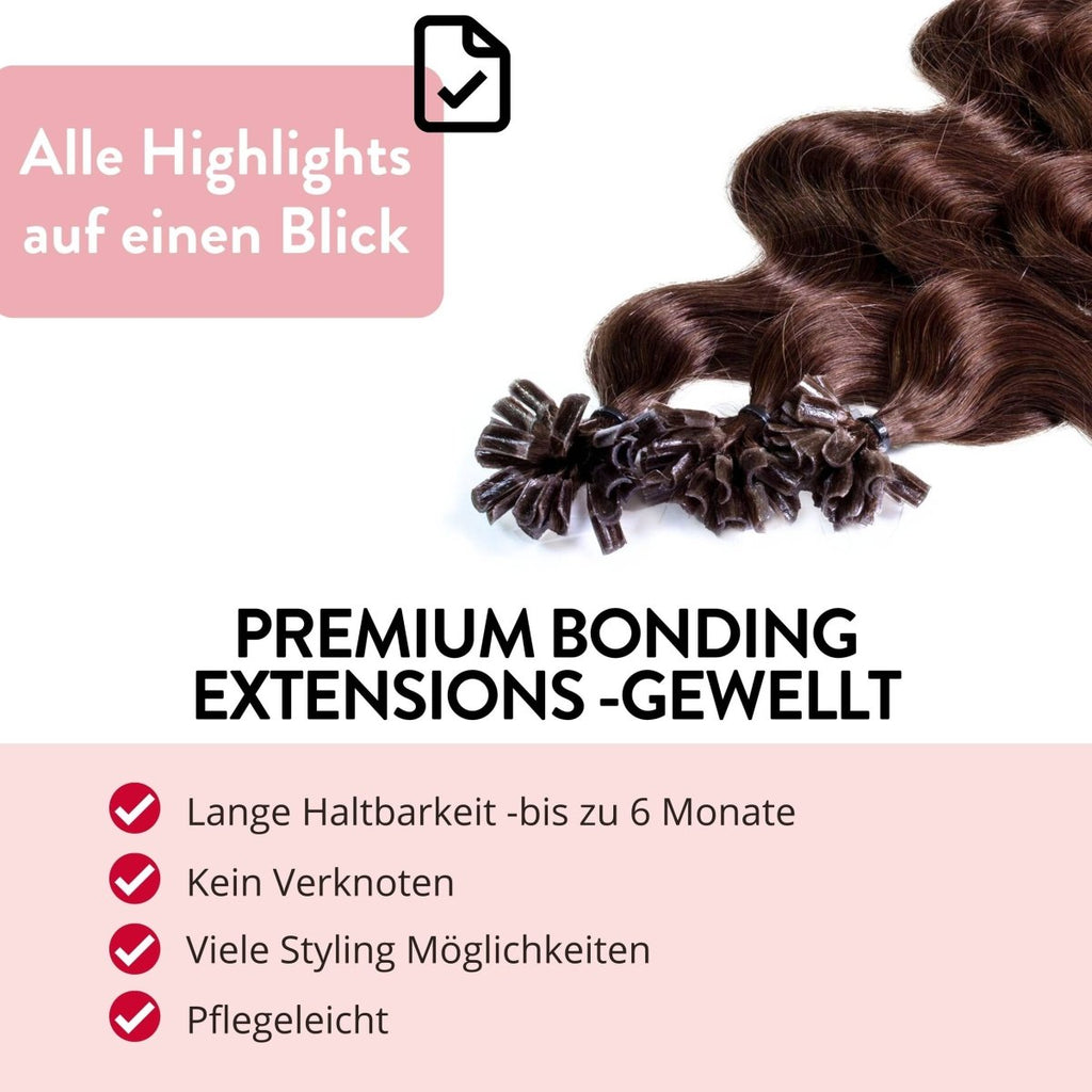Premium Bondings gewellt - Hair2Heart Echthaar