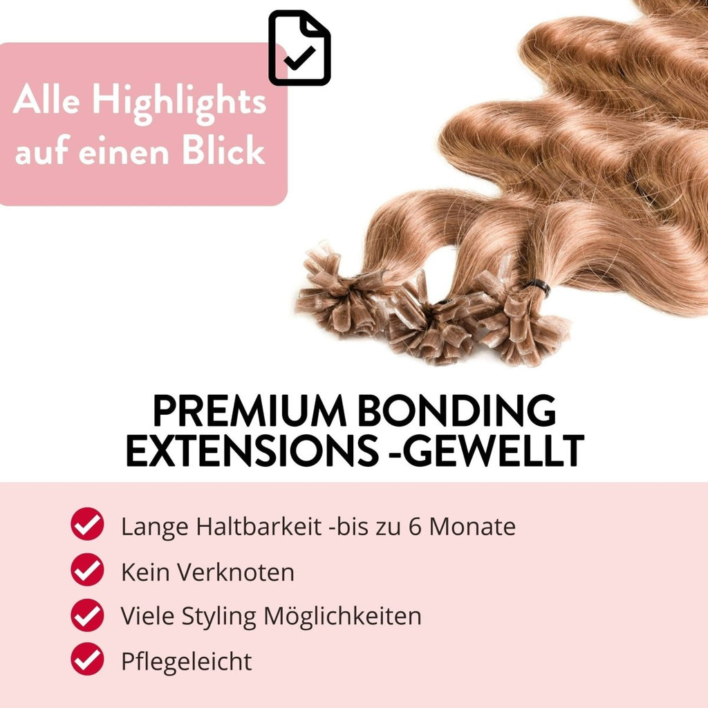 Premium Bondings gewellt - Hair2Heart Echthaar