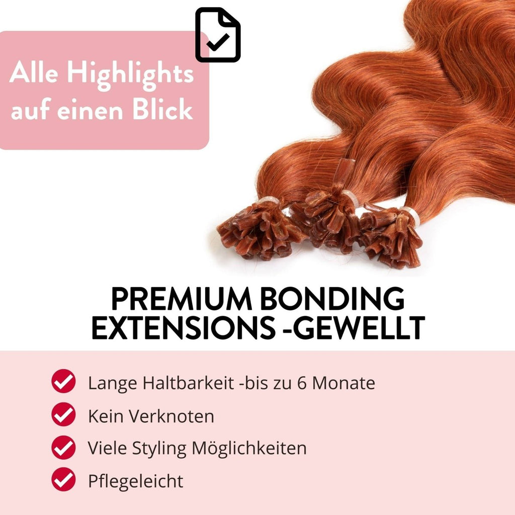 Premium Bondings gewellt - Hair2Heart Echthaar