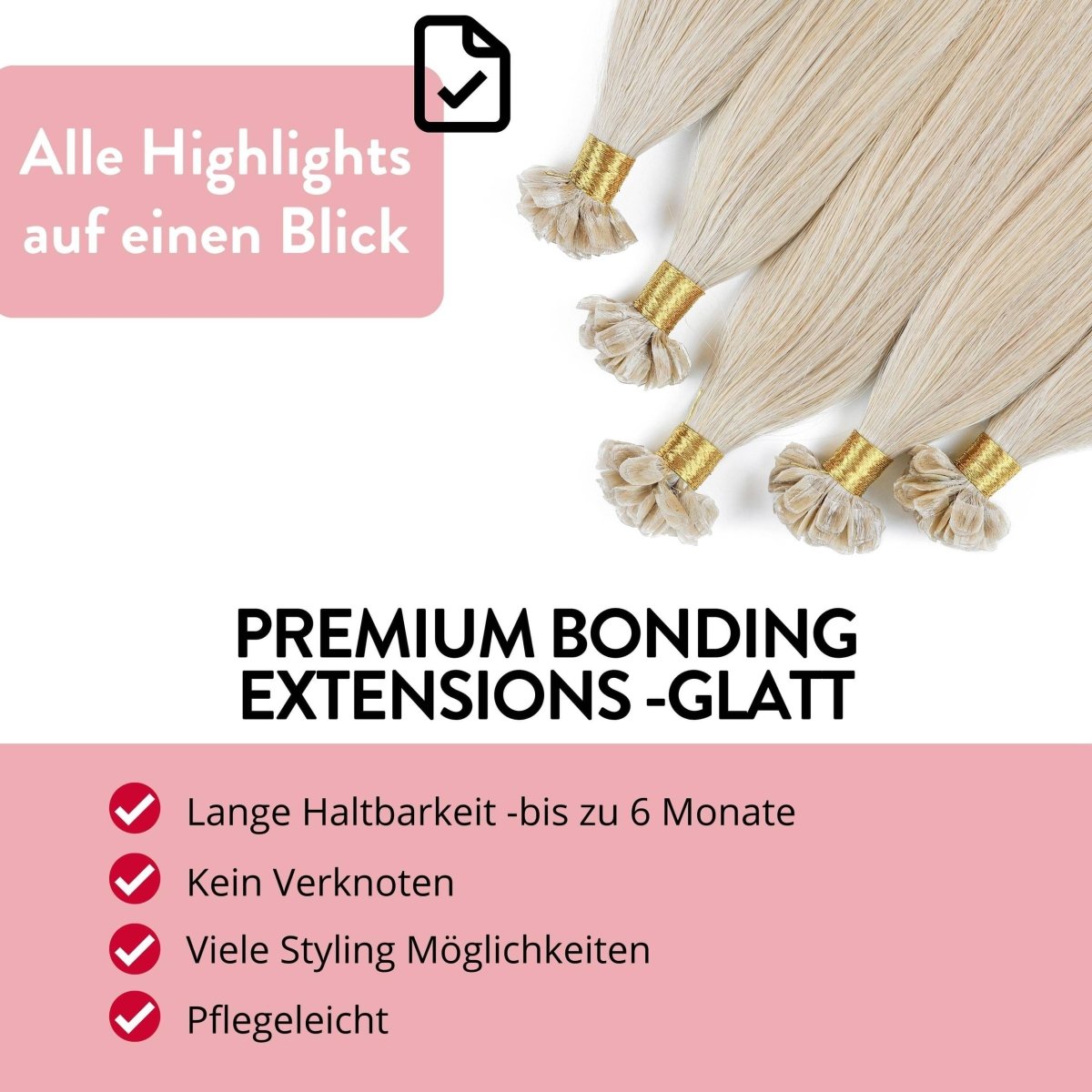 Premium Remy Bonding Extensions - Hair2Heart