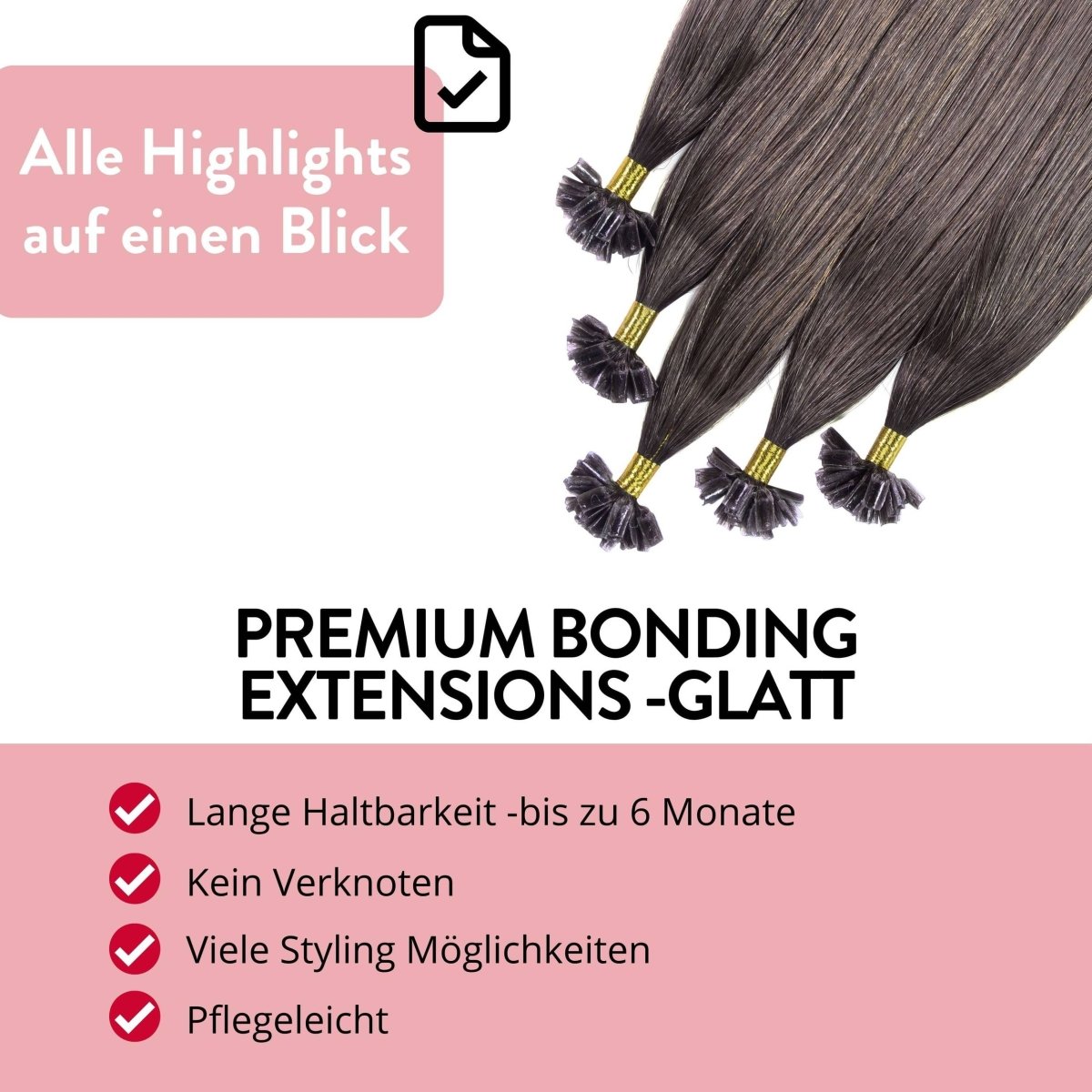 Premium Remy Bonding Extensions - Hair2Heart