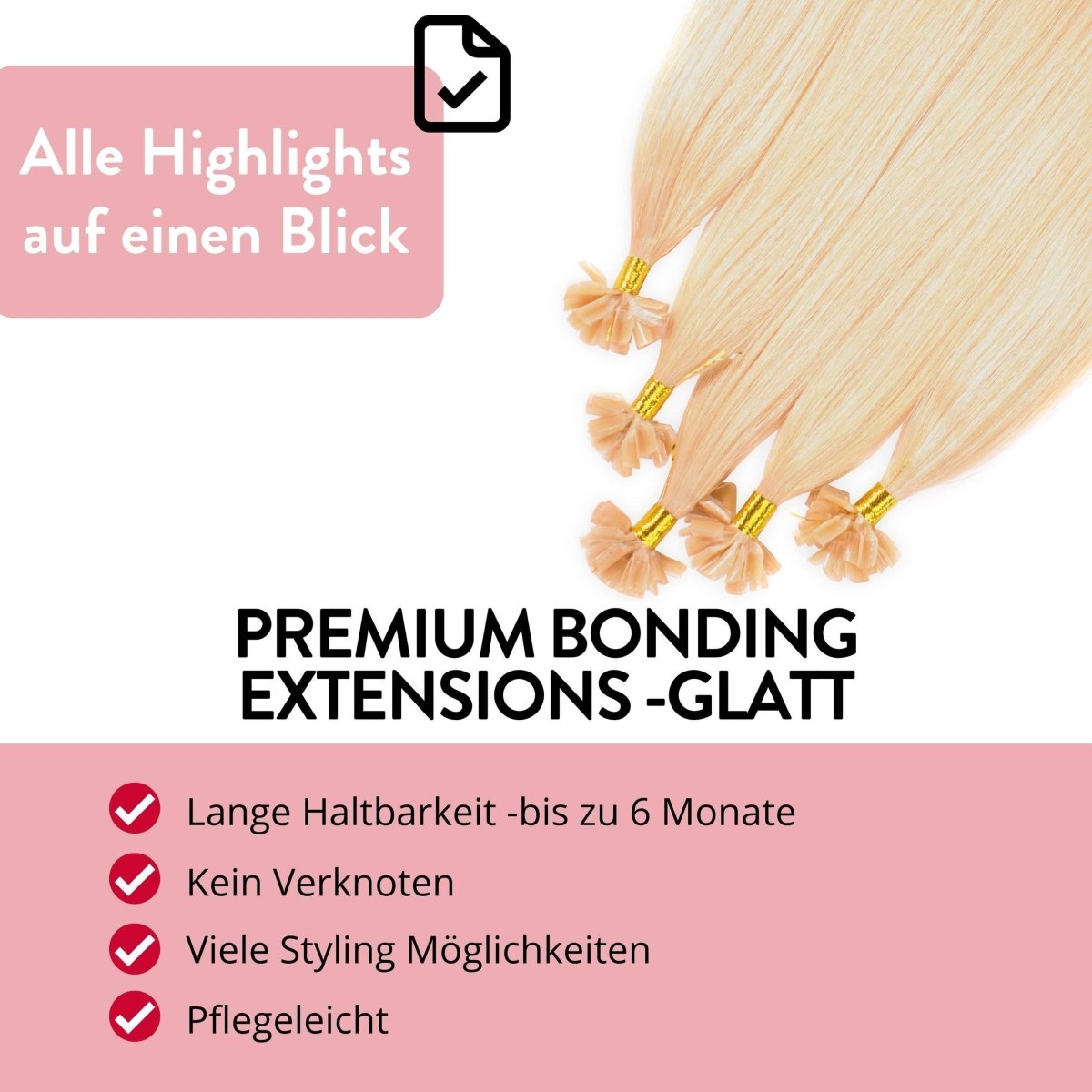 Premium Remy Bonding Extensions - Hair2Heart
