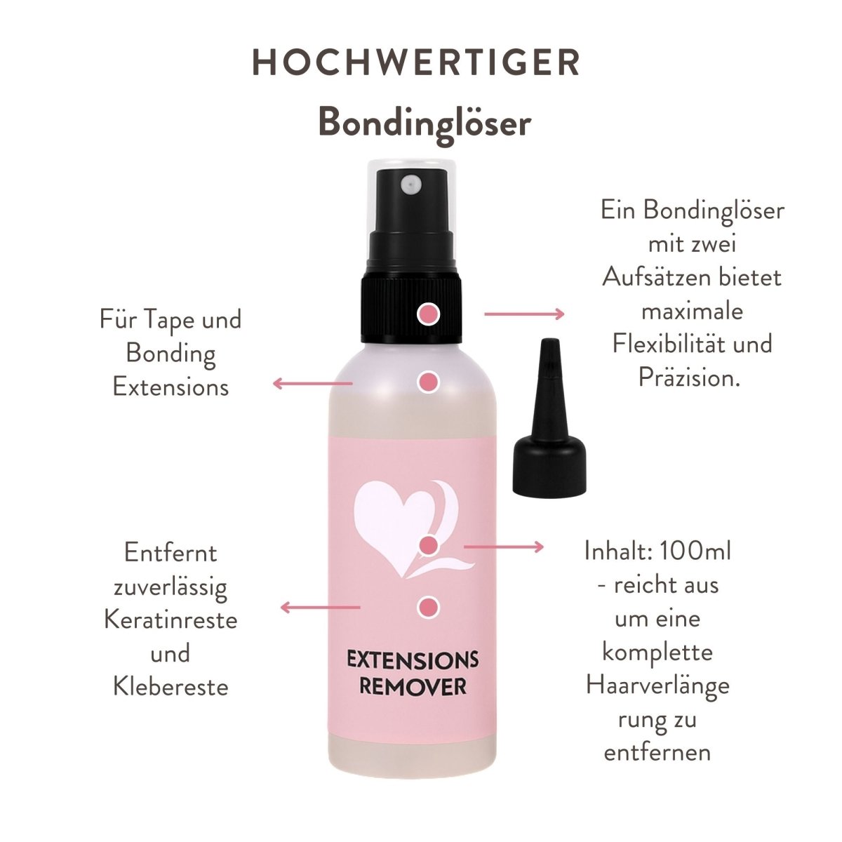 Bondinglöser 100ml für Bonding Extensions Remover - Hair2Heart