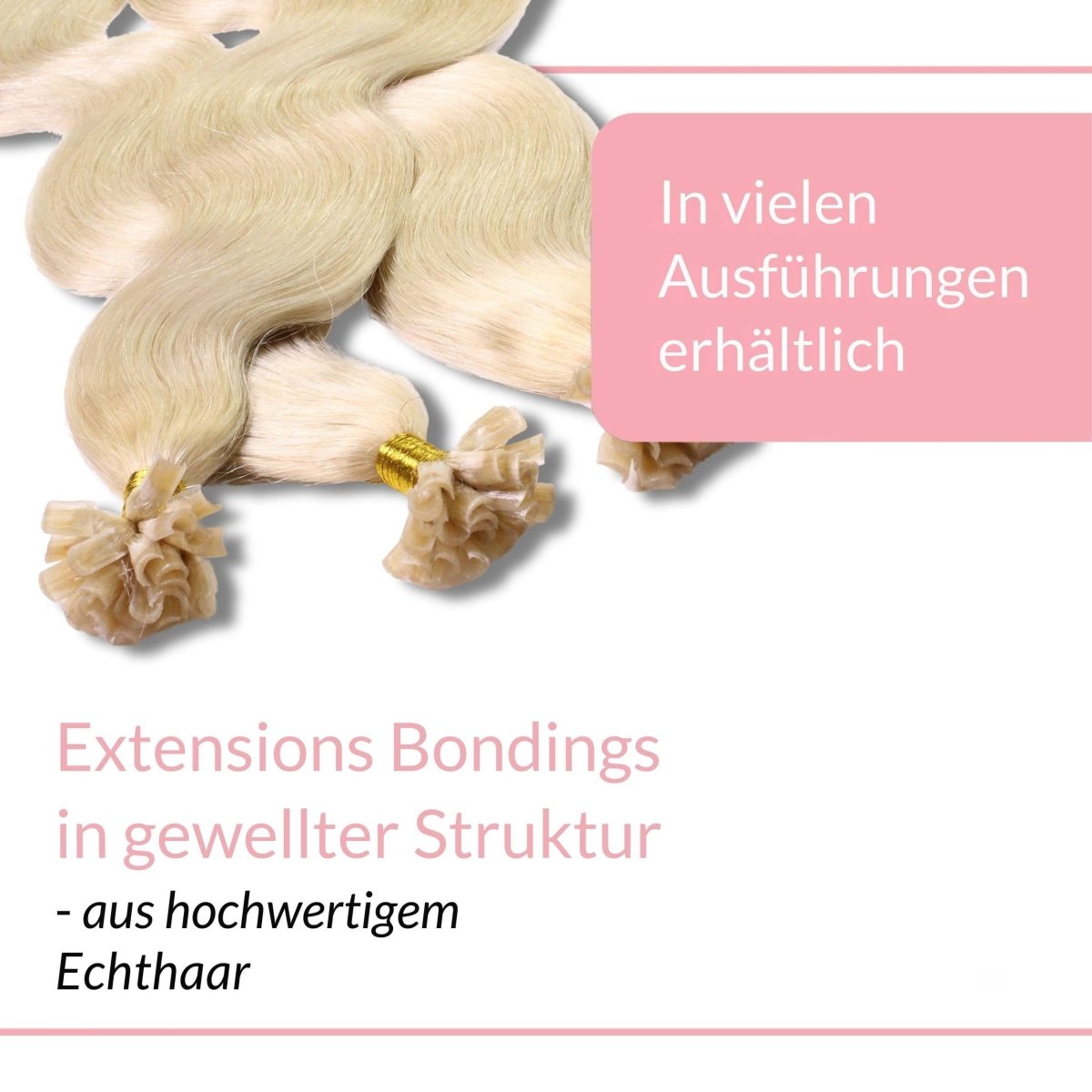 Bonding Extensions gewellt aus Remy Echthaar - Hair2Heart