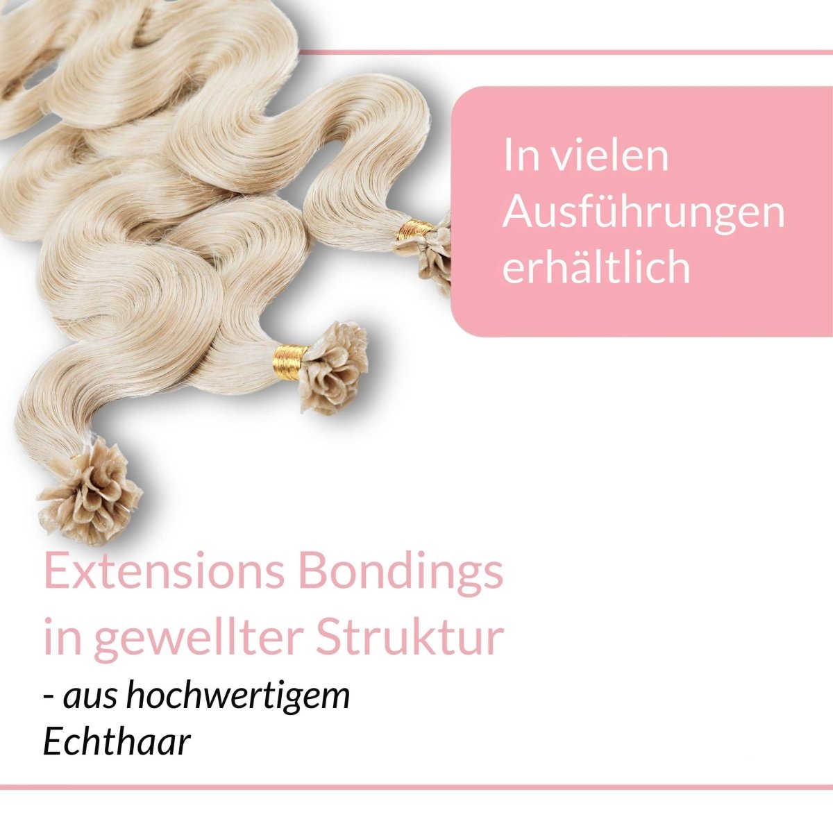 Bonding Extensions gewellt aus Remy Echthaar - Hair2Heart