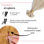 Bonding Extensions gewellt aus Remy Echthaar - Hair2Heart