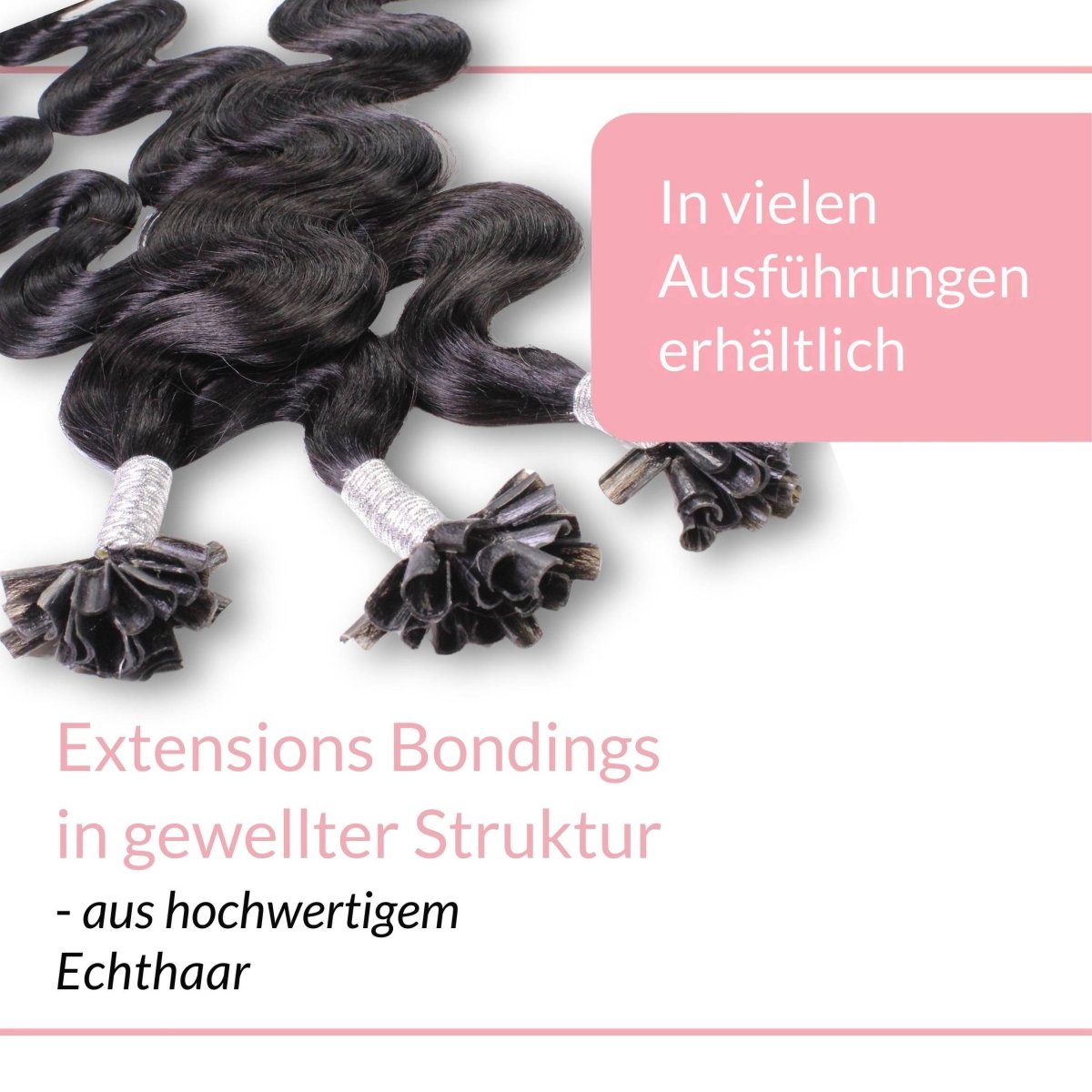 Bonding Extensions gewellt aus Remy Echthaar - Hair2Heart