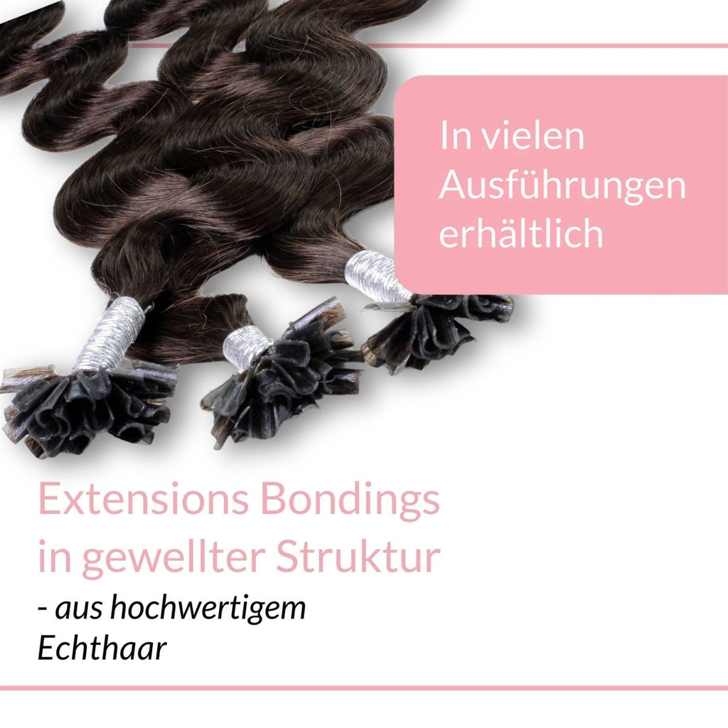Bonding Extensions gewellt aus Remy Echthaar - Hair2Heart