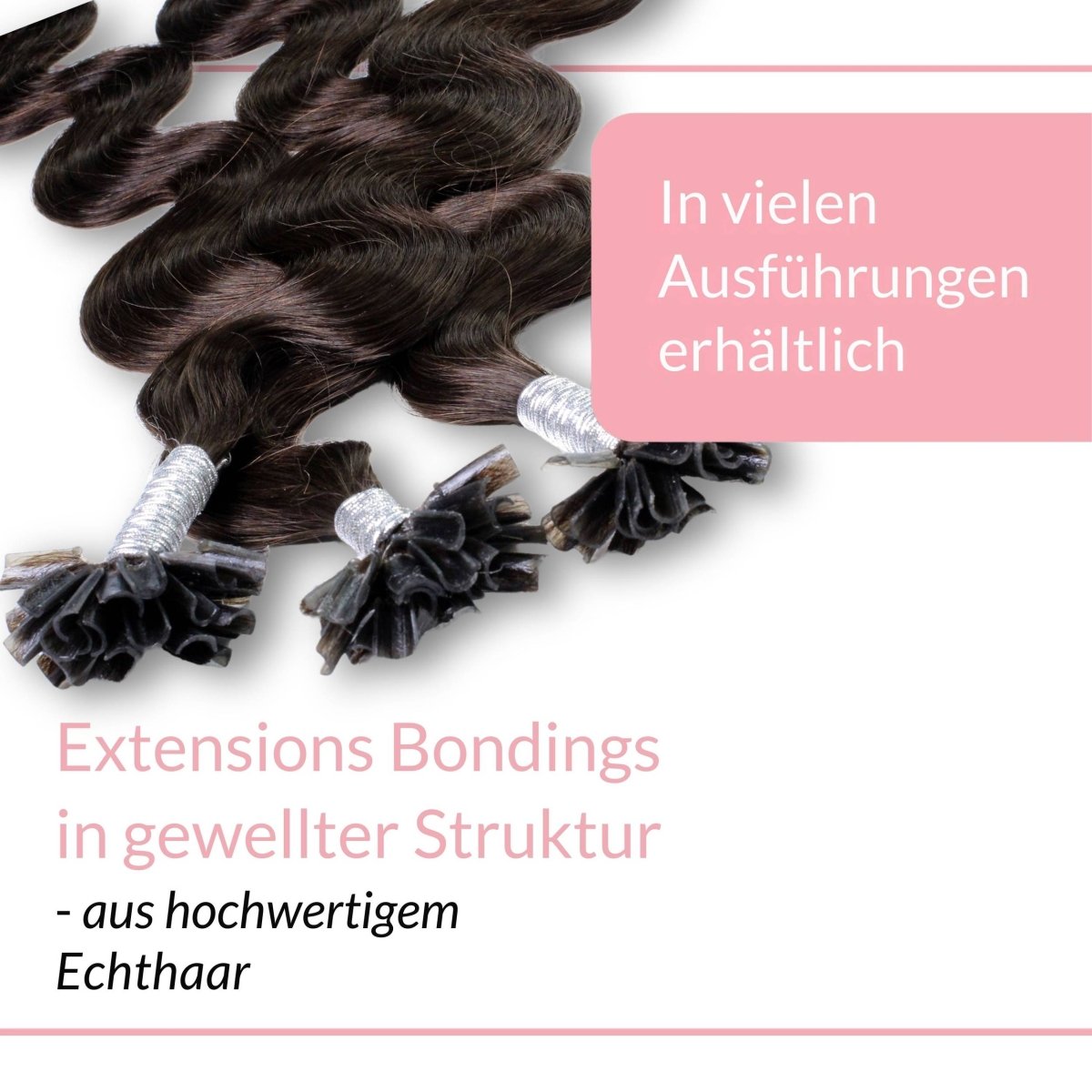 Bonding Extensions gewellt aus Remy Echthaar - Hair2Heart