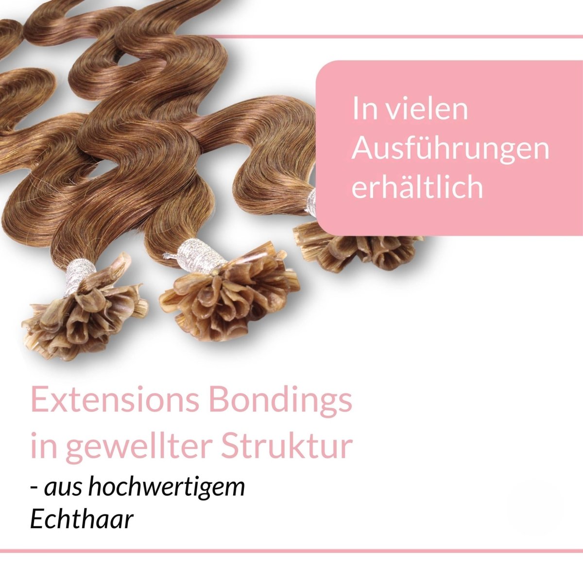 Bonding Extensions gewellt aus Remy Echthaar - Hair2Heart