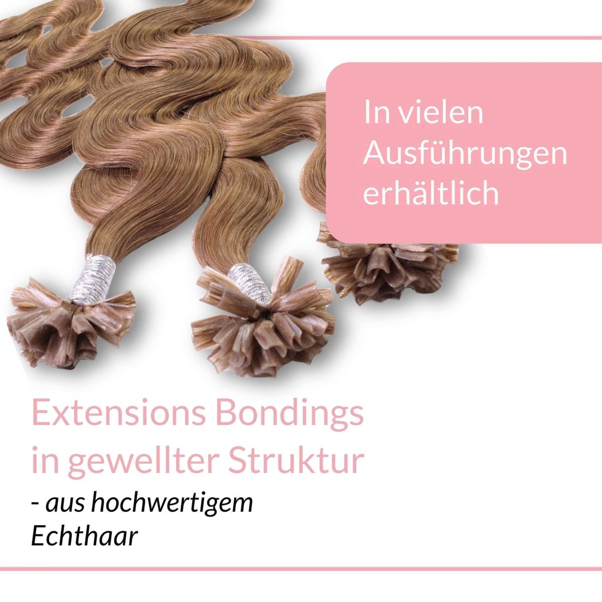 Bonding Extensions gewellt aus Remy Echthaar - Hair2Heart