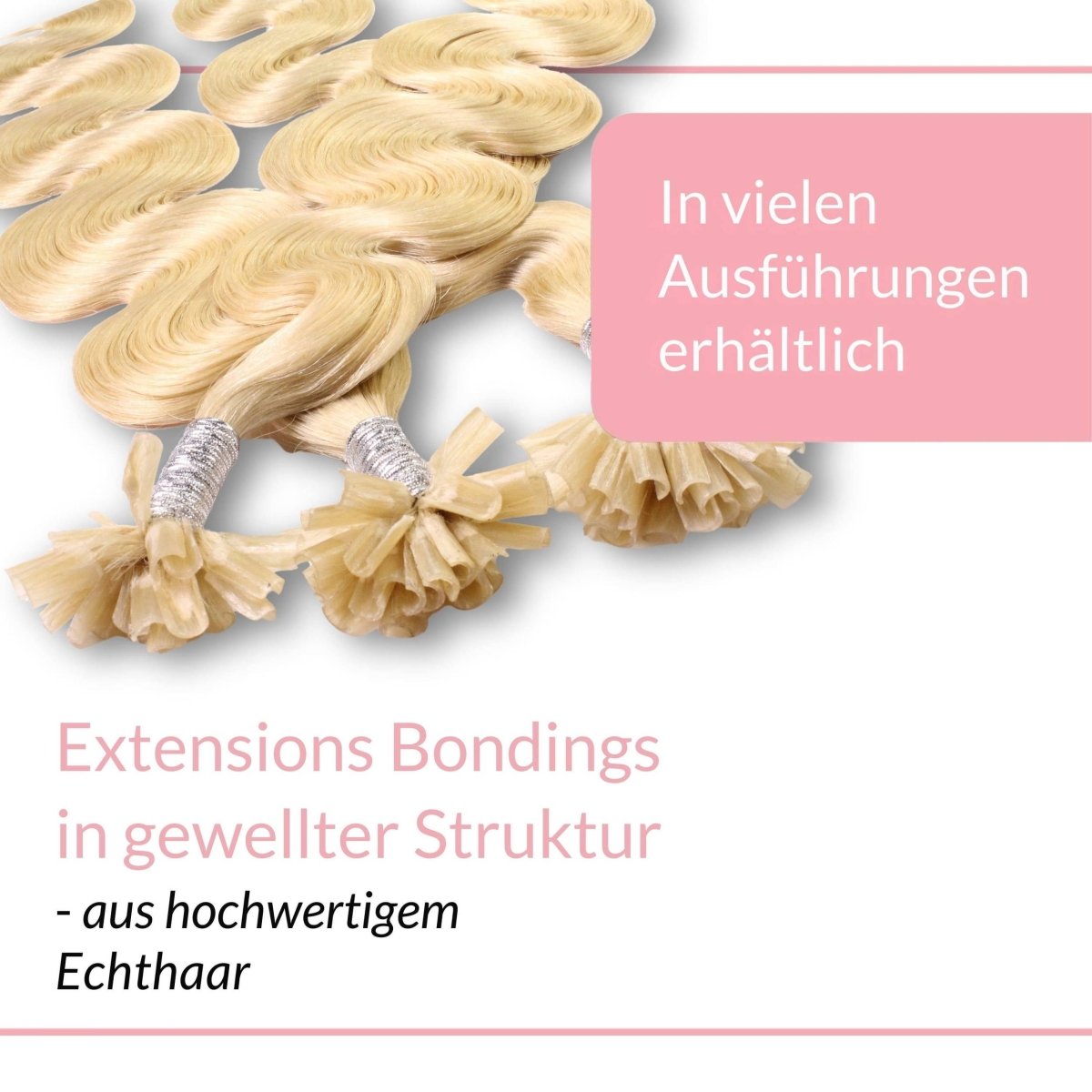 Bonding Extensions gewellt aus Remy Echthaar - Hair2Heart