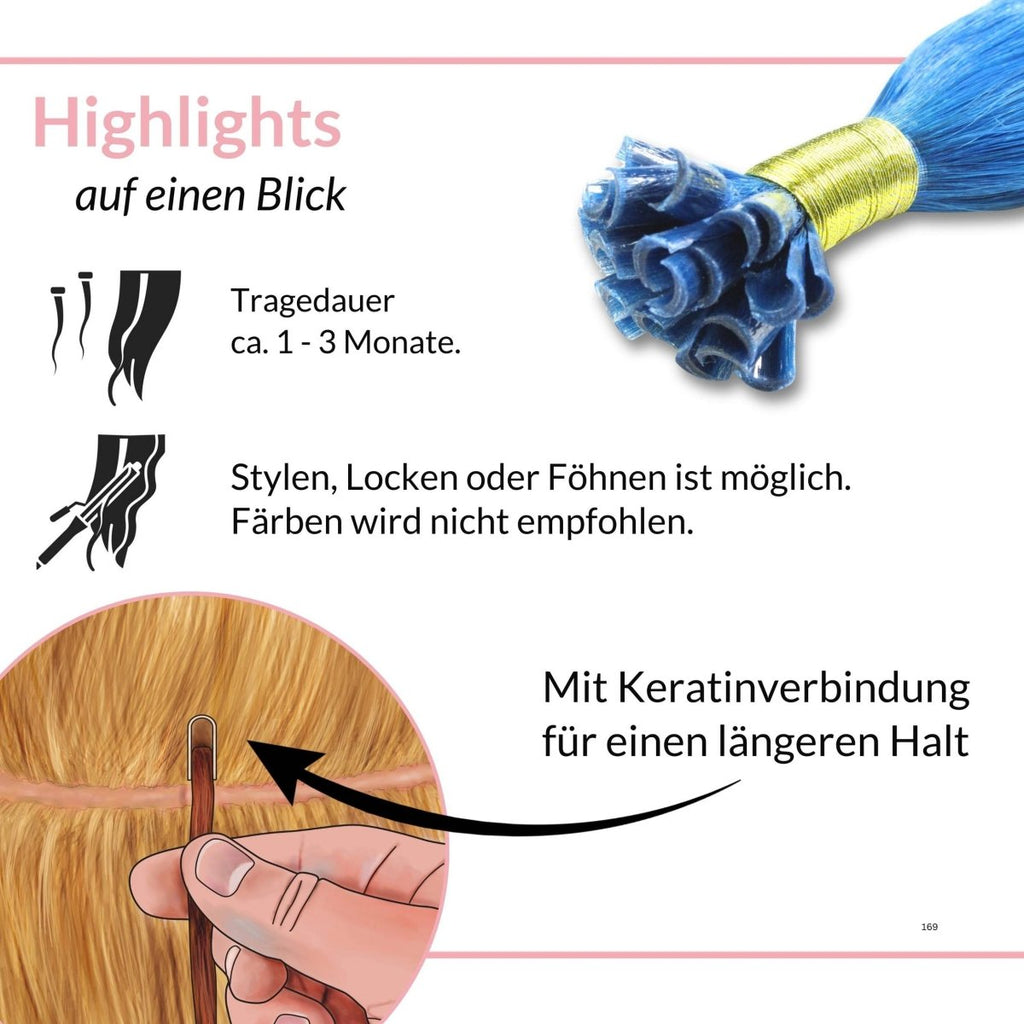 Bonding Extensions gewellt aus Remy Echthaar - Hair2Heart