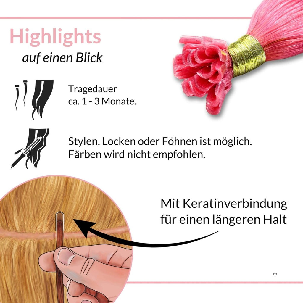 Bonding Extensions gewellt aus Remy Echthaar - Hair2Heart