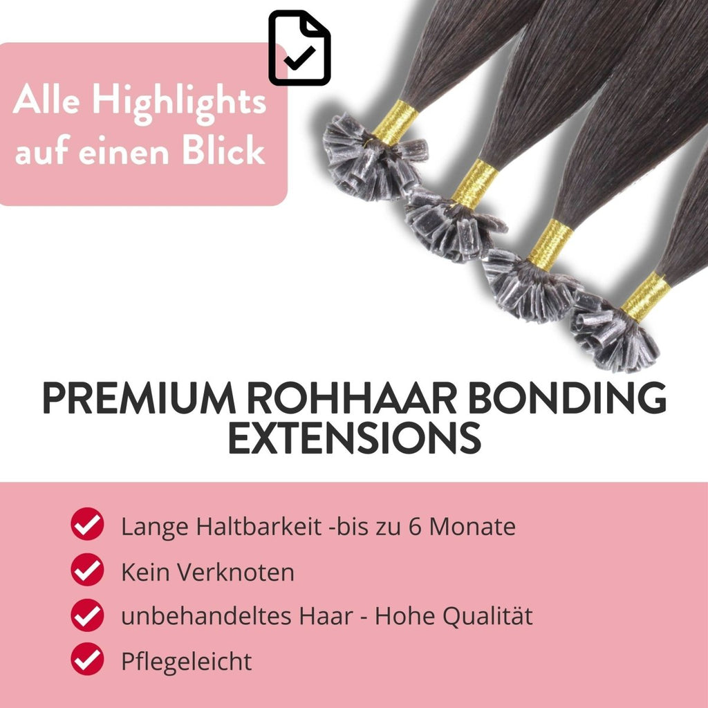 Premium Rohhaar Bonding Extensions - Hair2Heart