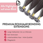 Premium Rohhaar Bonding Extensions - Hair2Heart