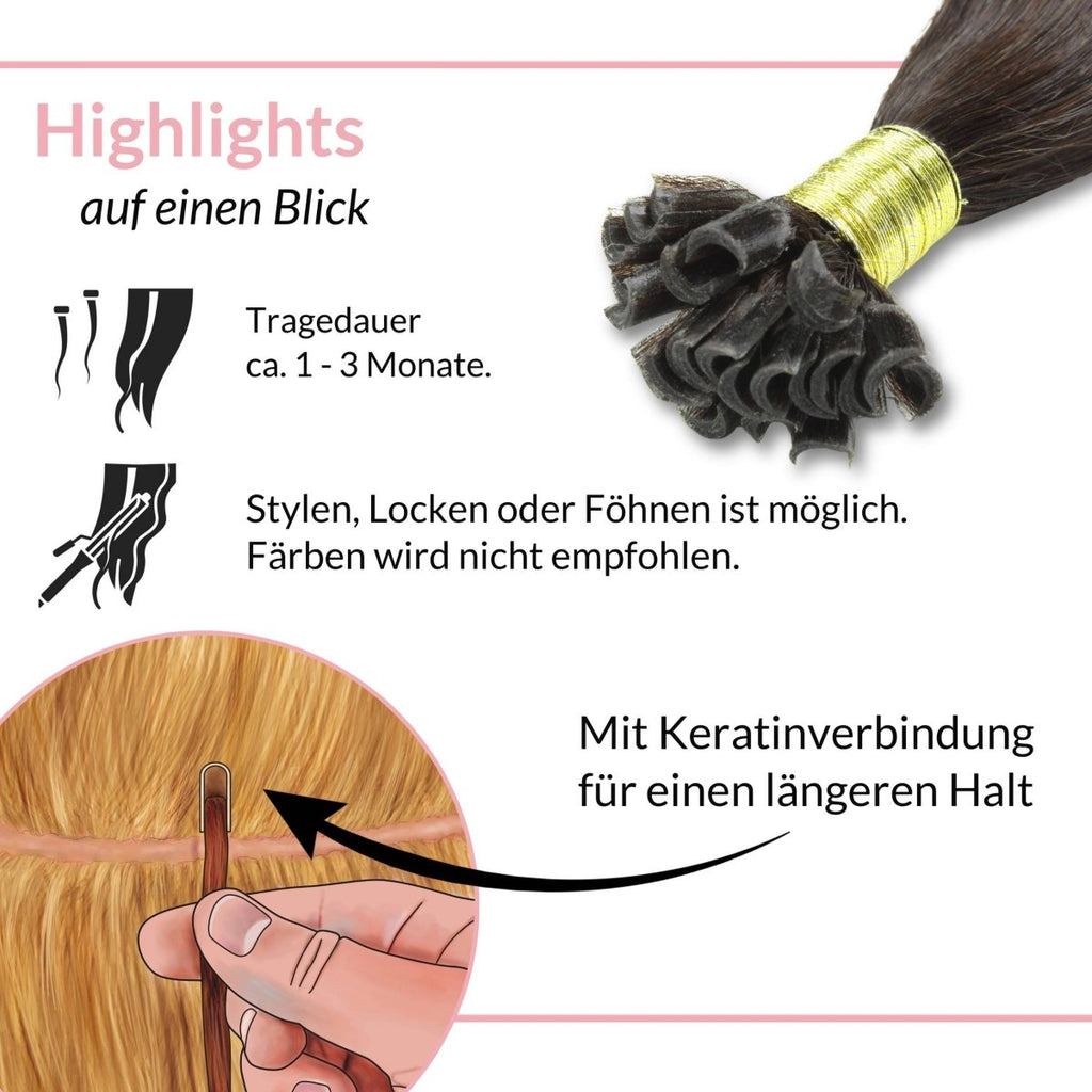 Bonding Extensions - glatt - Hair2Heart