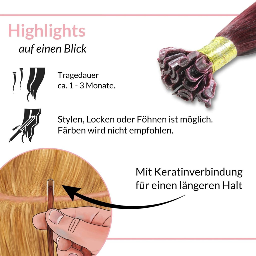 Bonding Extensions - glatt - Hair2Heart