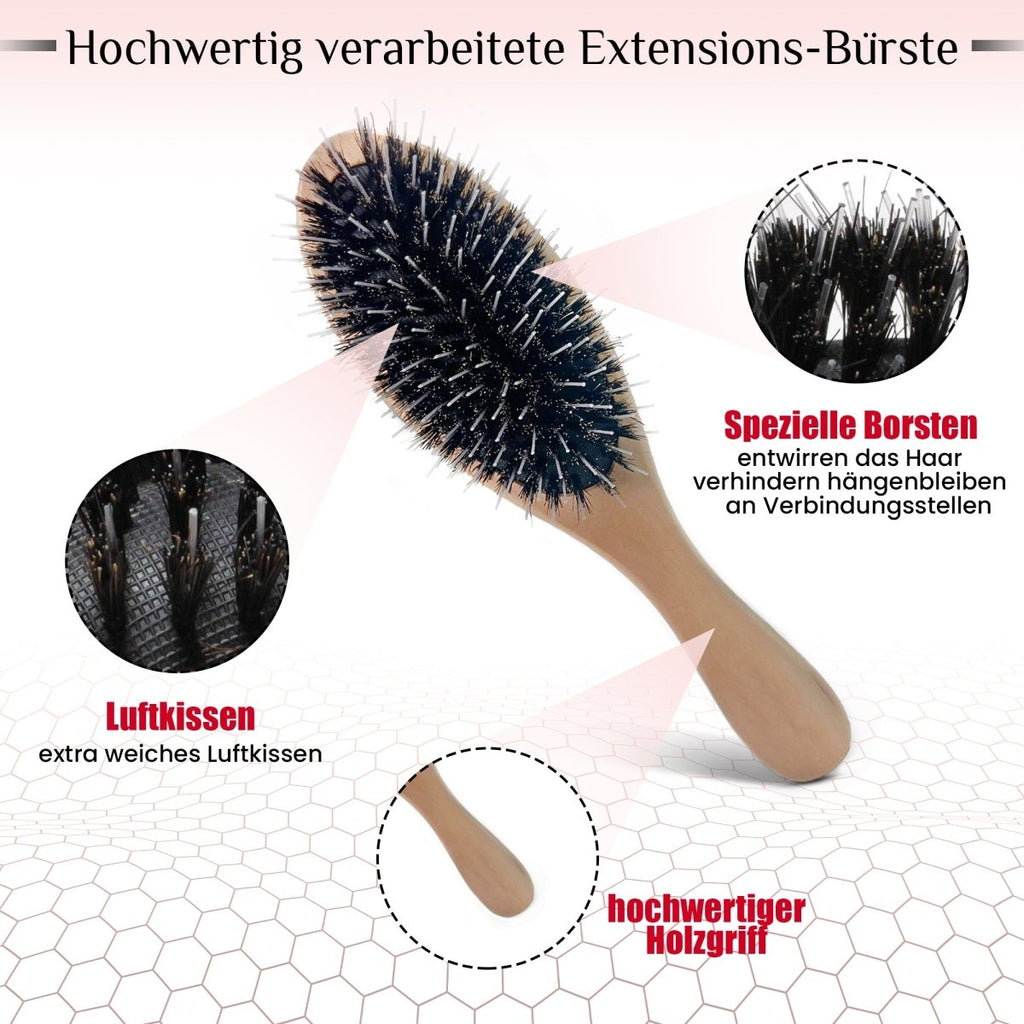 Bürste für Extensions - Holz Haarbürste - Hair2Heart