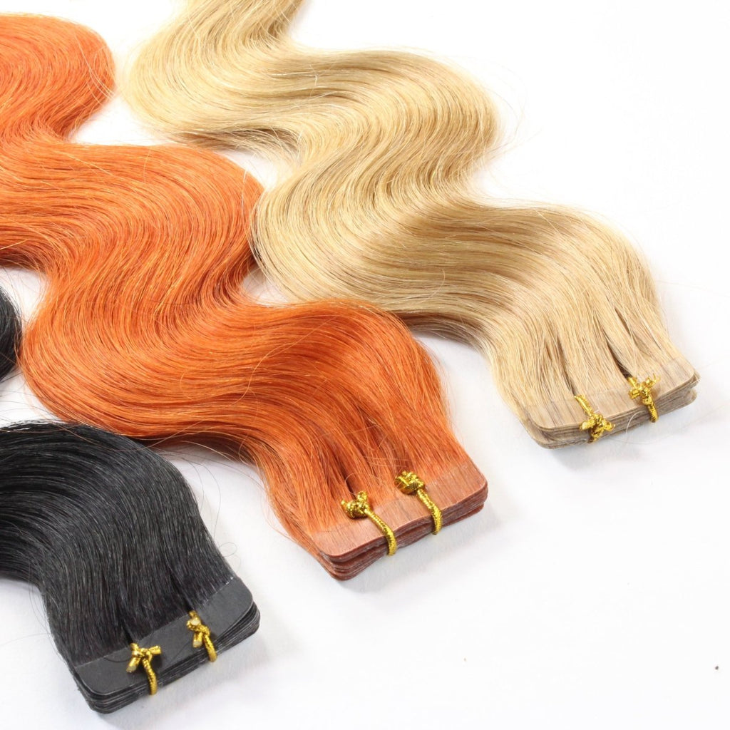 Tape Extensions gewellt aus Echthaar - Hair2Heart