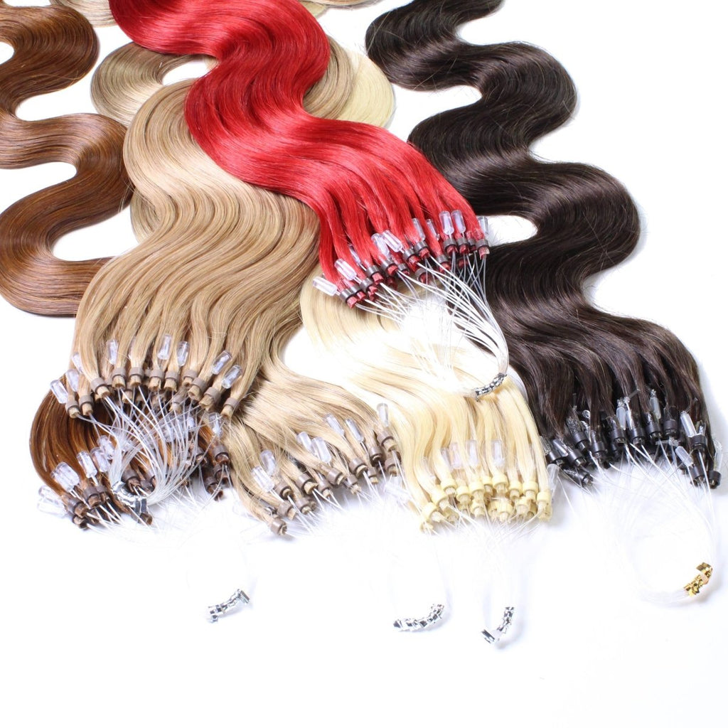 Microring Loops - gewellt Extensions aus Echthaar - Hair2Heart