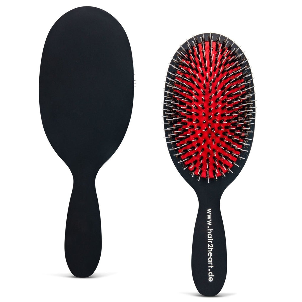 Bürste für Extensions - schwarz Haarbürste für Echthaar - Hair2Heart