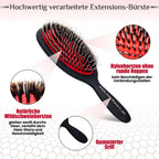 Bürste für Extensions - schwarz Haarbürste für Echthaar - Hair2Heart