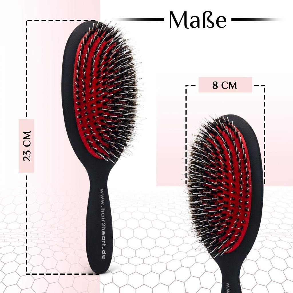 Bürste für Extensions - schwarz Haarbürste für Echthaar - Hair2Heart