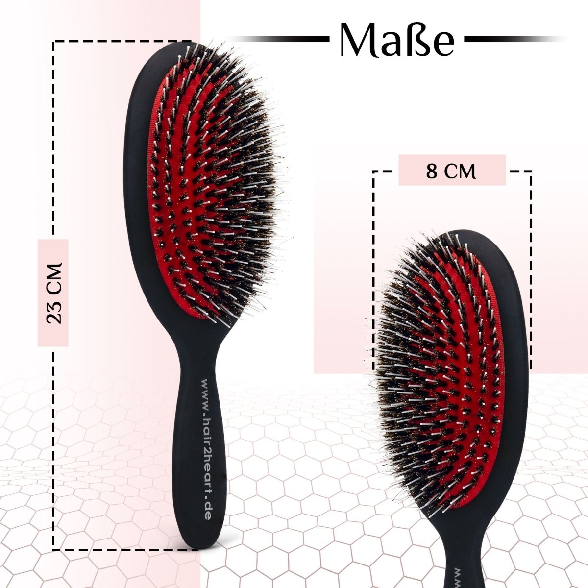 Bürste für Extensions - schwarz Haarbürste für Echthaar - Hair2Heart