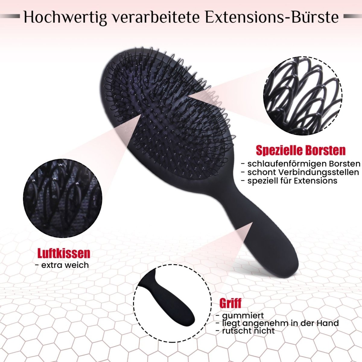 Extensions Bürste für Haarverlängerungen mit Loops - Hair2Heart