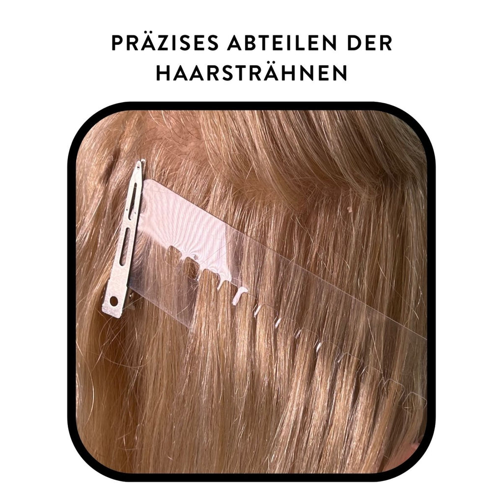 Große Extensions Schablone für Bonding Extensions - Hair2Heart