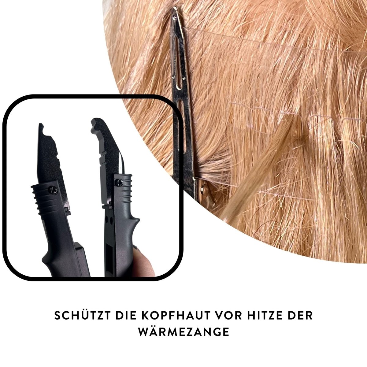 Große Extensions Schablone für Bonding Extensions - Hair2Heart