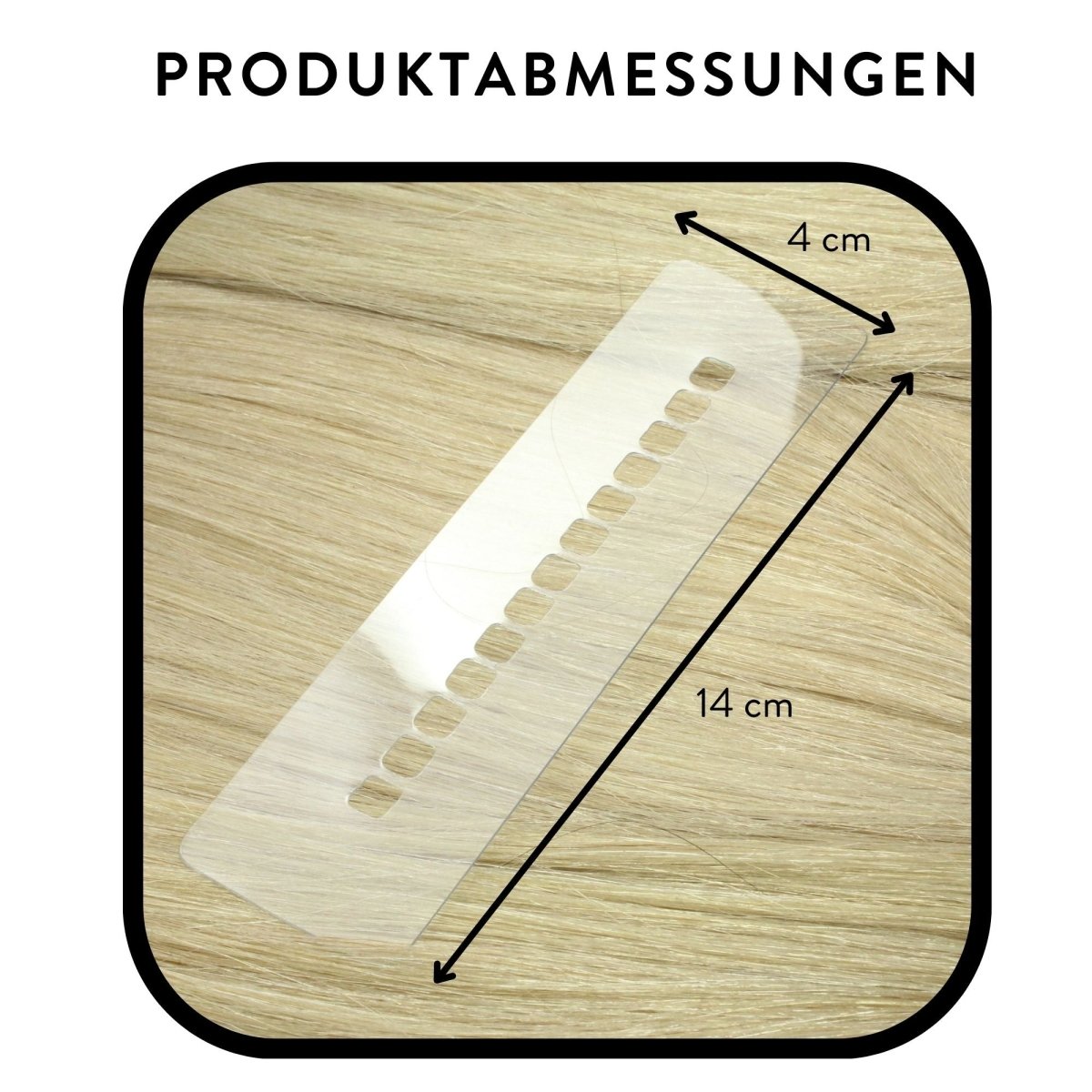Große Extensions Schablone für Bonding Extensions - Hair2Heart