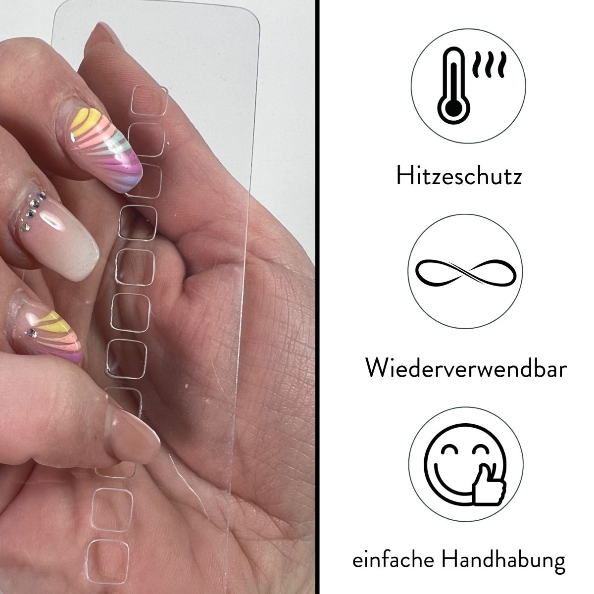 Große Extensions Schablone für Bonding Extensions - Hair2Heart