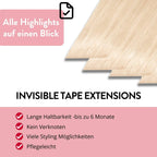 Invisible Tape Extensions - Premium aus Remy Echthaar - Hair2Heart