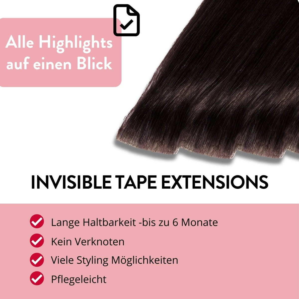 Invisible Tape Extensions - Premium aus Remy Echthaar - Hair2Heart