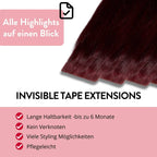 Invisible Tape Extensions - Premium aus Remy Echthaar - Hair2Heart