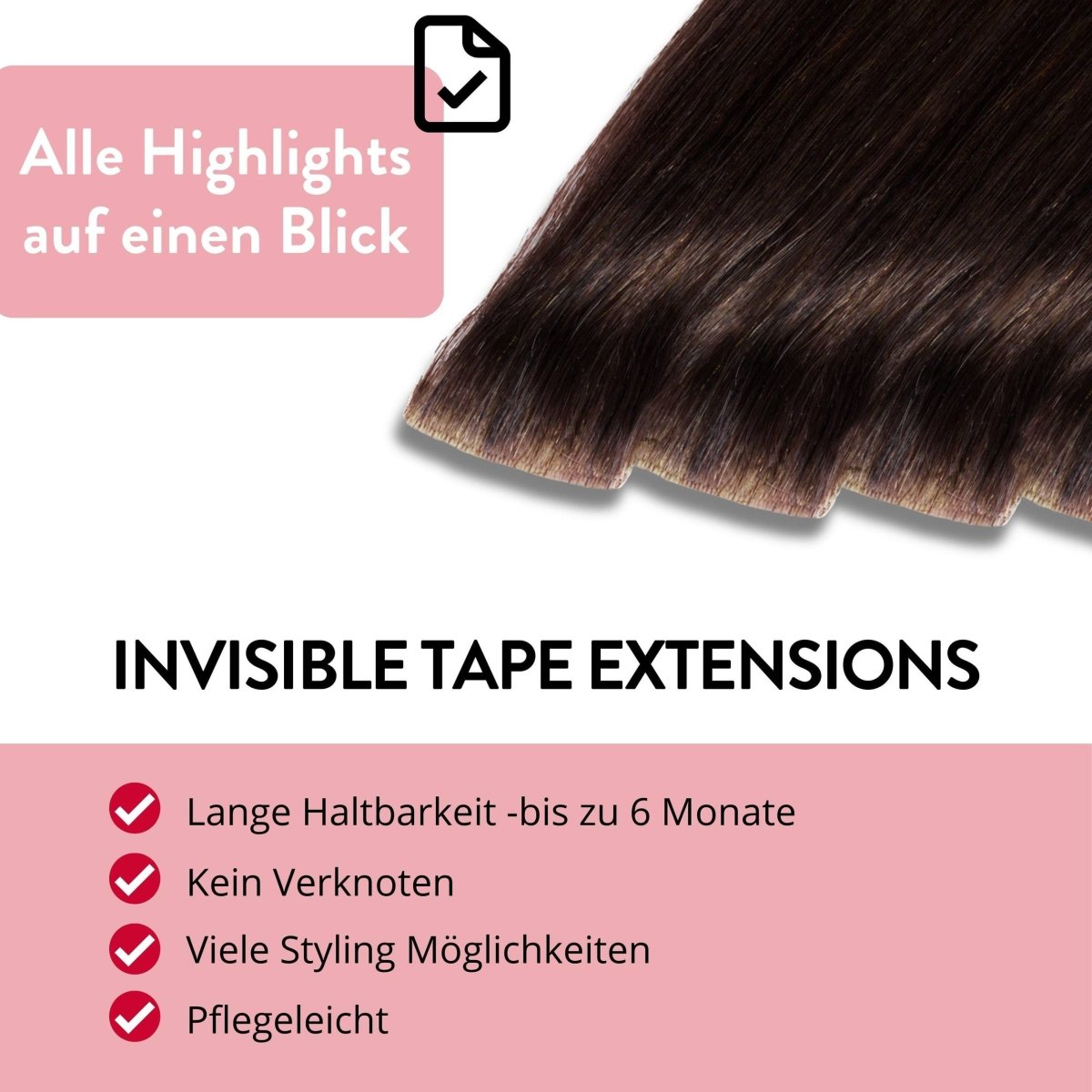Invisible Tape Extensions - Premium aus Remy Echthaar - Hair2Heart