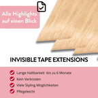Invisible Tape Extensions - Premium aus Remy Echthaar - Hair2Heart