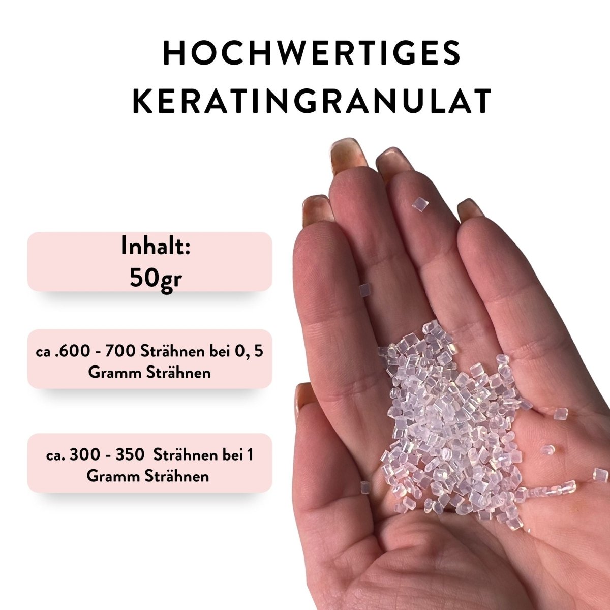 Keratingranulat 50g für Bonding Extensions - Hair2Heart