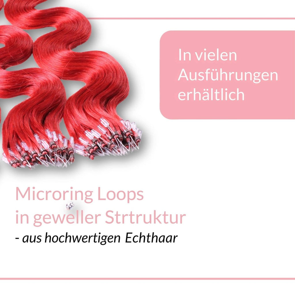 Microring Loops - gewellt Extensions aus Echthaar - Hair2Heart