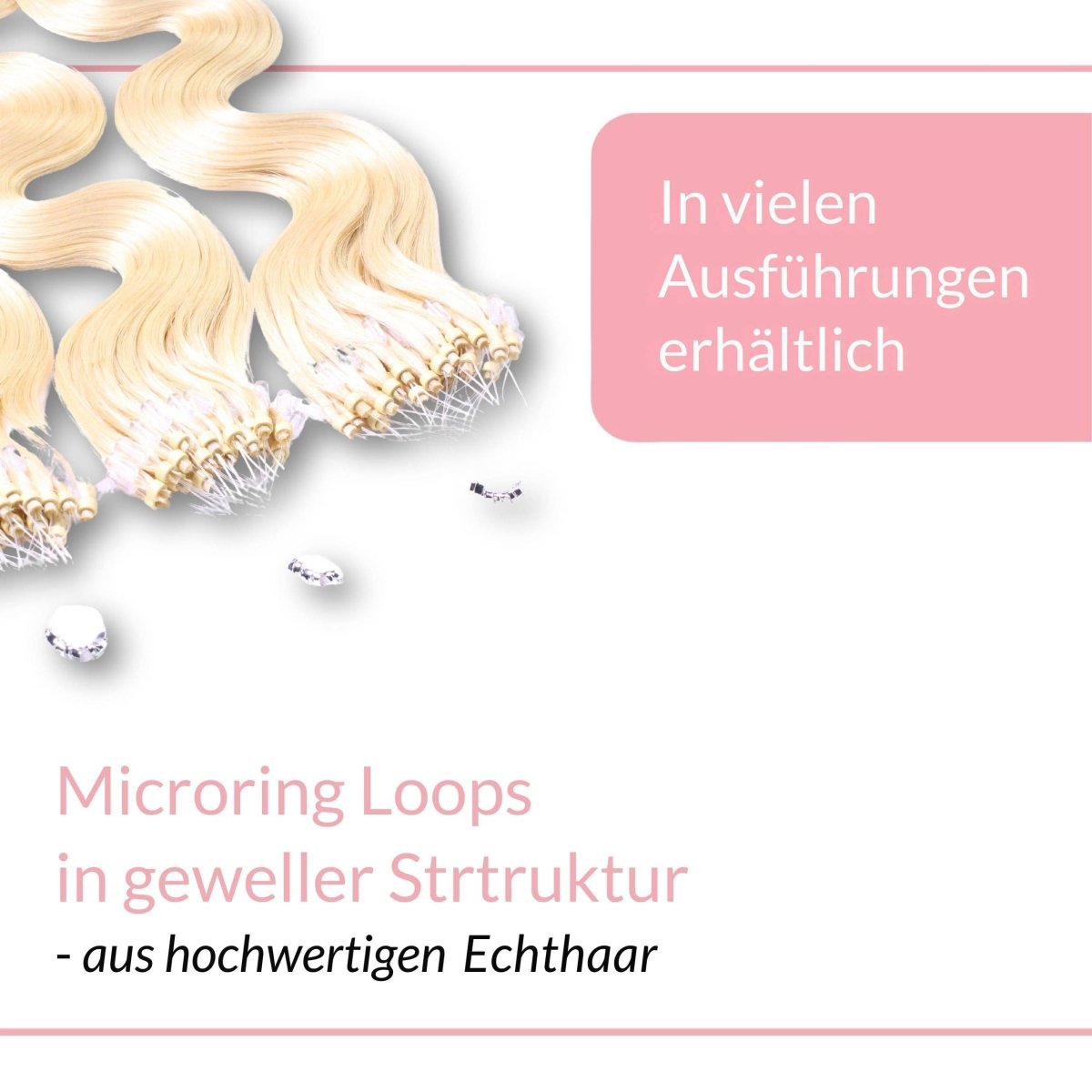 Microring Loops - gewellt Extensions aus Echthaar - Hair2Heart